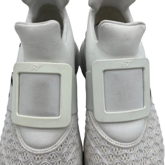 Roger Vivier Viv Run Sneakers Lovely Printed Neoprene, Mesh And‎ Leather Sz 40 - Picture 9 of 14